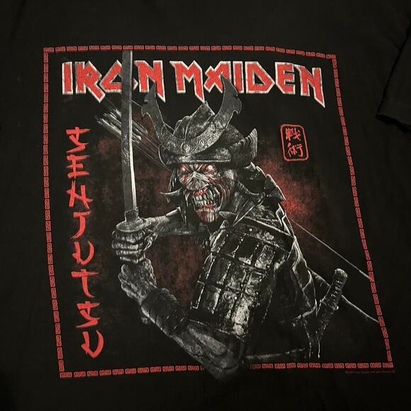 Black iron maiden samurai graphic tee - Picture 3 of 6